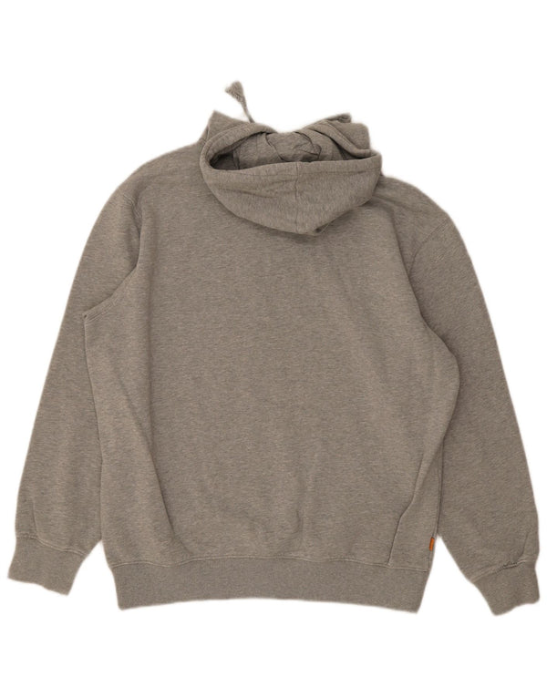 Timberland Mens Graphic Hoodie Jumper Large Grey Cotton
