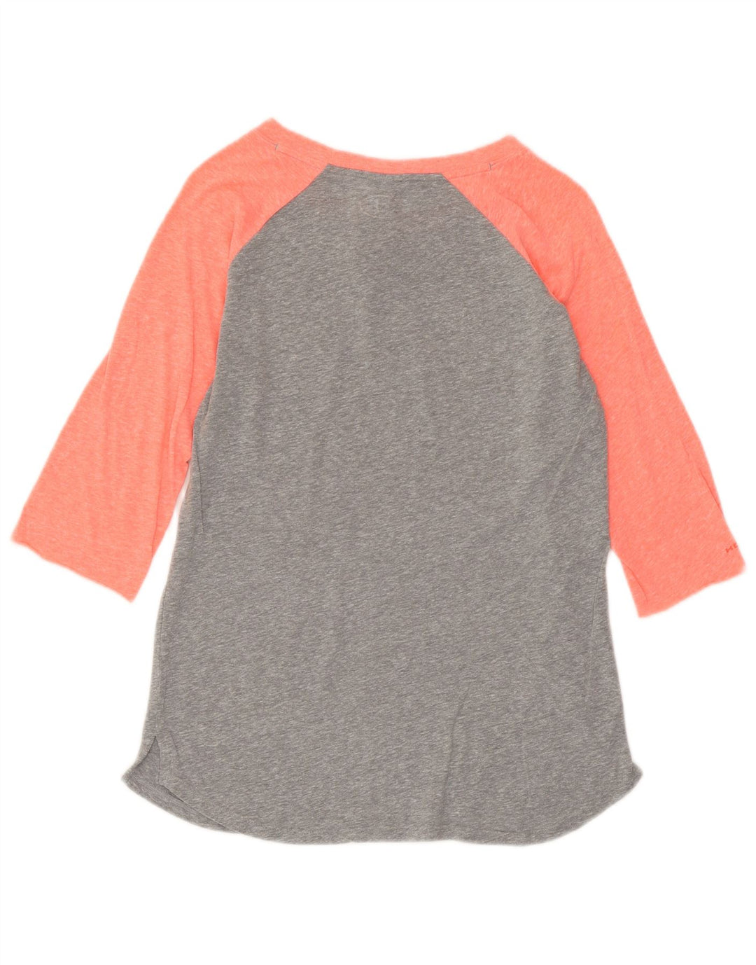 UNDER ARMOUR Womens Heat Gear Graphic Top 3/4 Sleeve UK 12 Medium Grey