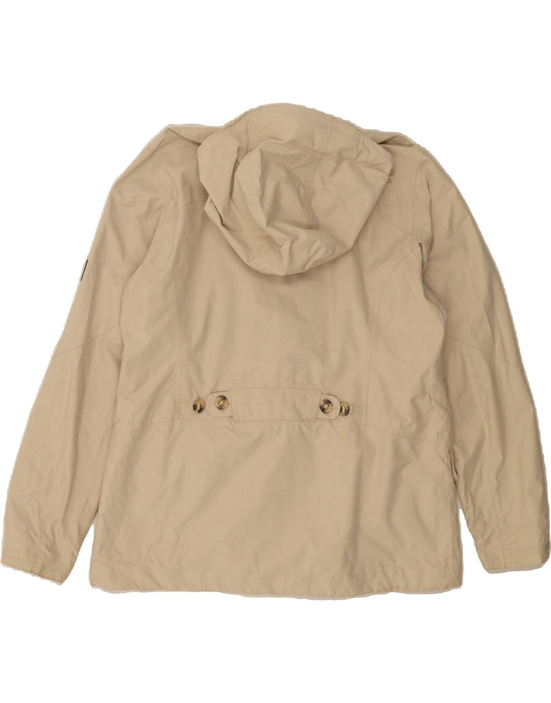 JACK WOLFSKIN Womens Hooded Rain Jacket UK 18/20 XL Beige Polyamide Vintage Jack Wolfskin and Second-Hand Jack Wolfskin from Messina Hembry 