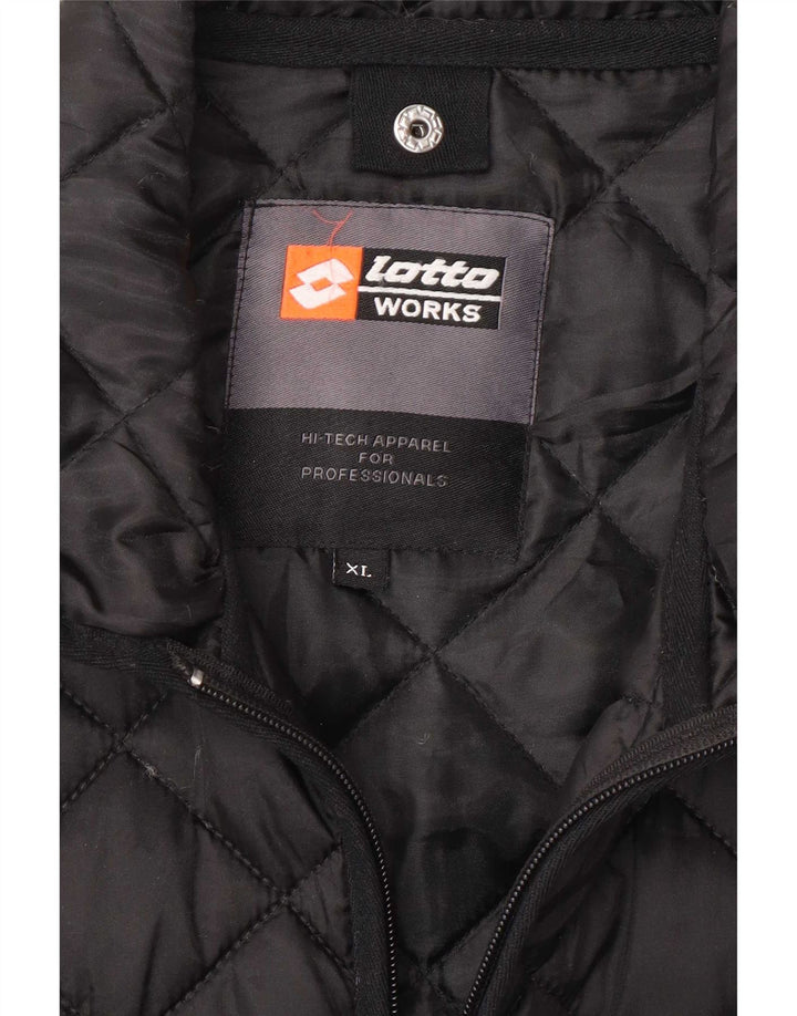 Lotto Mens Workwear Quilted Jacket UK 42 XL Black Polyamide
