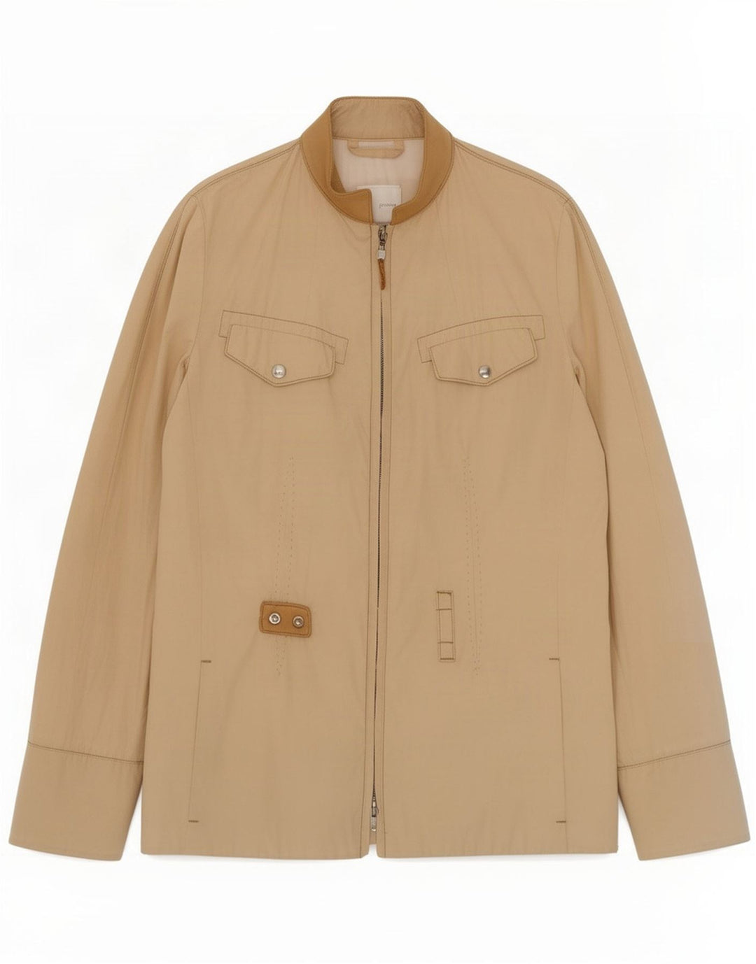 Belfe Womens Utility Jacket UK 8 Small Beige Cotton