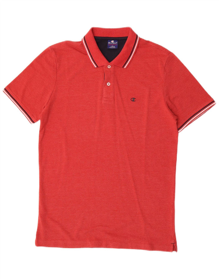 Champion Mens Polo Shirt Large Red