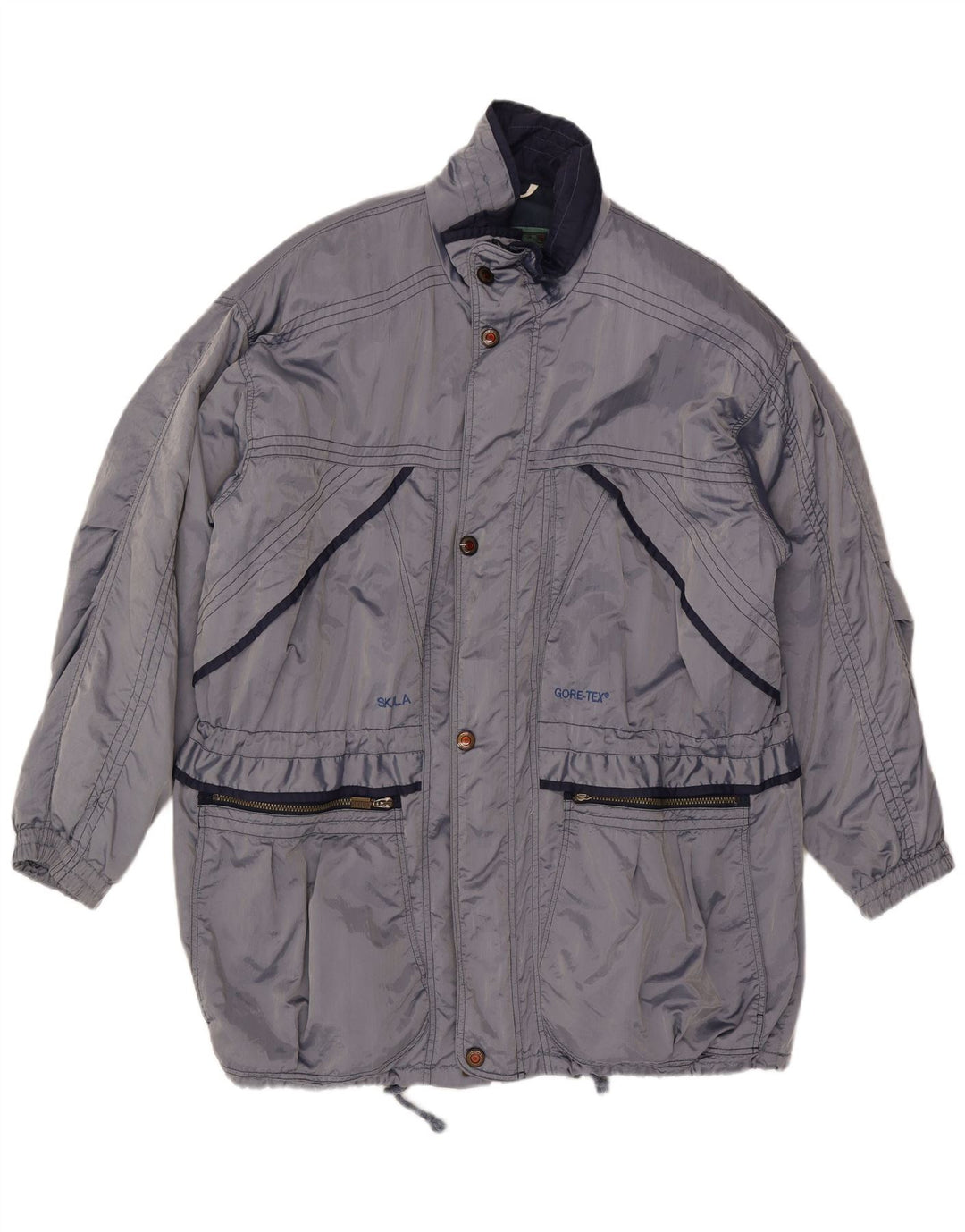 SKILA Mens Windbreaker Jacket UK 46 3XL Blue Acrylic