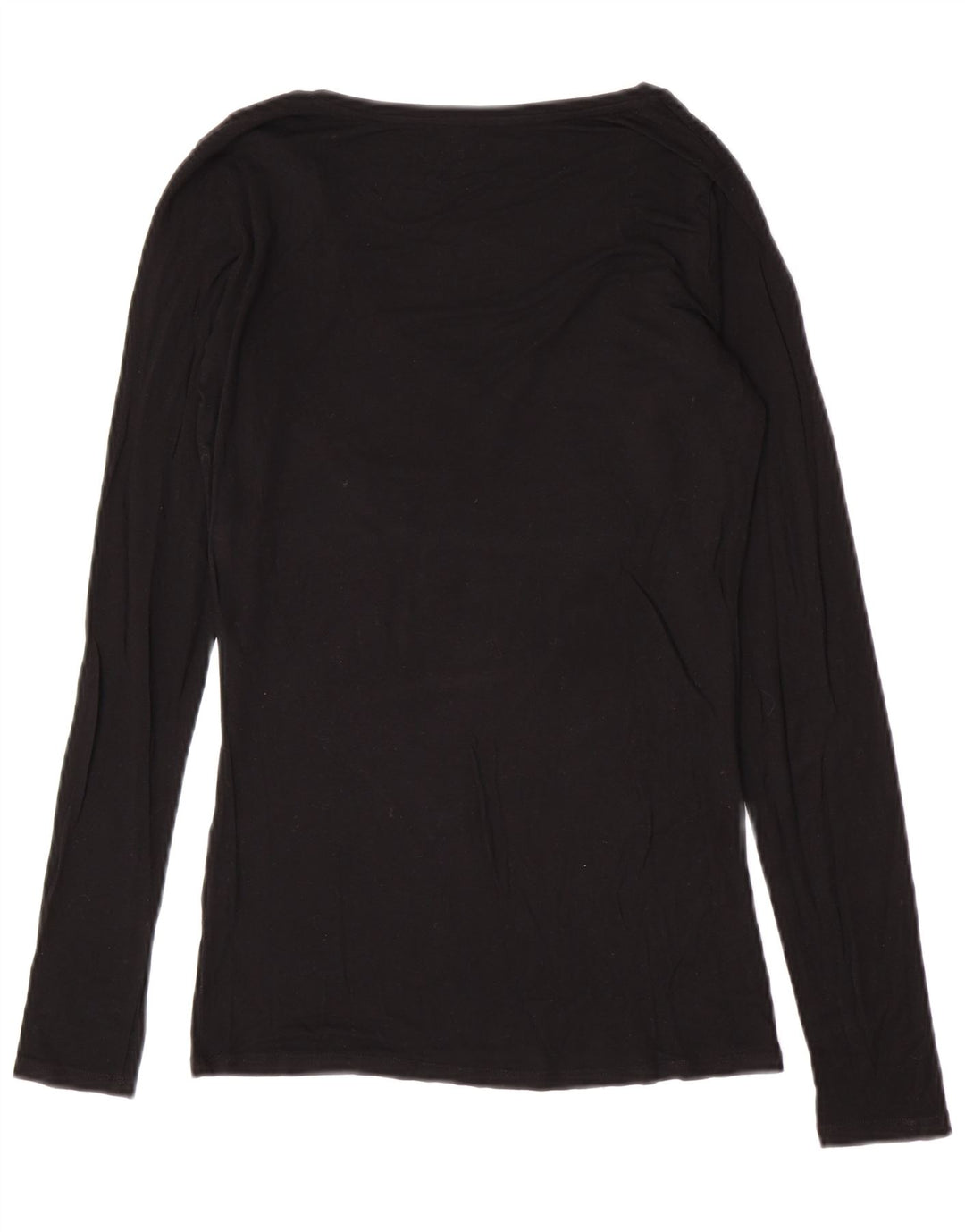 Guess Womens Graphic Top Long Sleeve UK 12 Medium Black