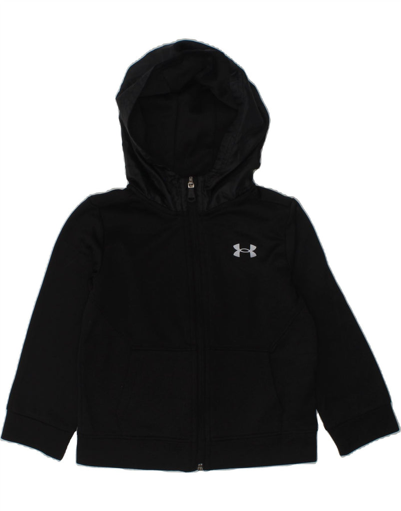 UNDER ARMOUR Boys Graphic Zip Hoodie Sweater 2-3 Years Black Polyester | Vintage Under Armour | Thrift | Second-Hand Under Armour | Used Clothing | Messina Hembry 