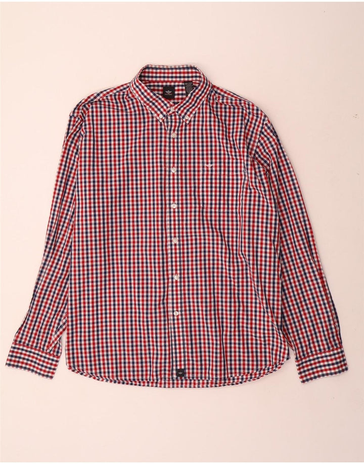 Dockers Mens Shirt 2XL Red Gingham Cotton