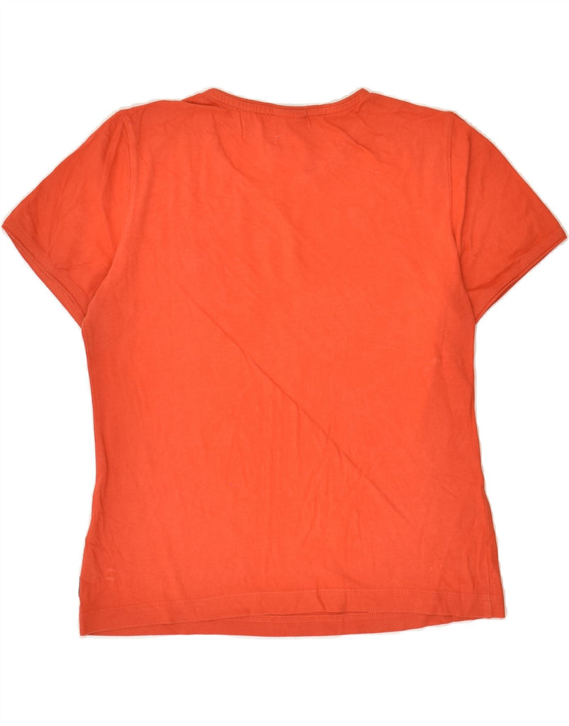 ADIDAS Womens Crop T-Shirt Top UK 12 Medium Orange Cotton | Vintage Adidas | Thrift | Second-Hand Adidas | Used Clothing | Messina Hembry 