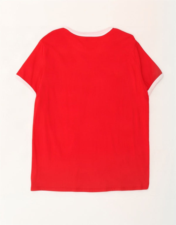 Levi's Womens Graphic T-Shirt Top UK 18 XL Red Cotton
