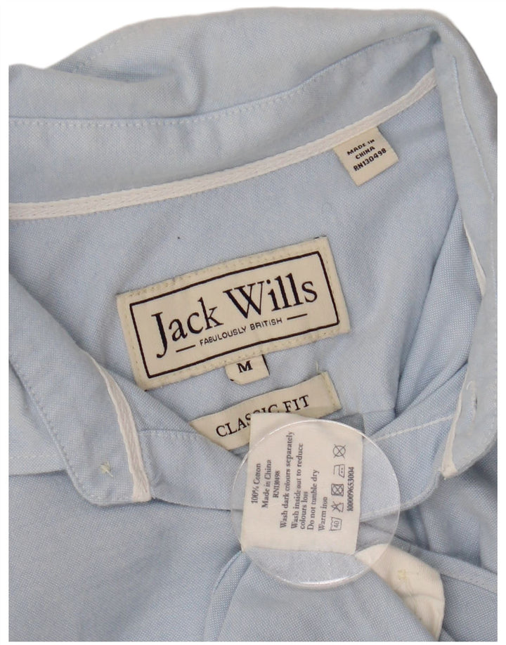 JACK WILLS Mens Classic Fit Shirt Medium Blue Cotton