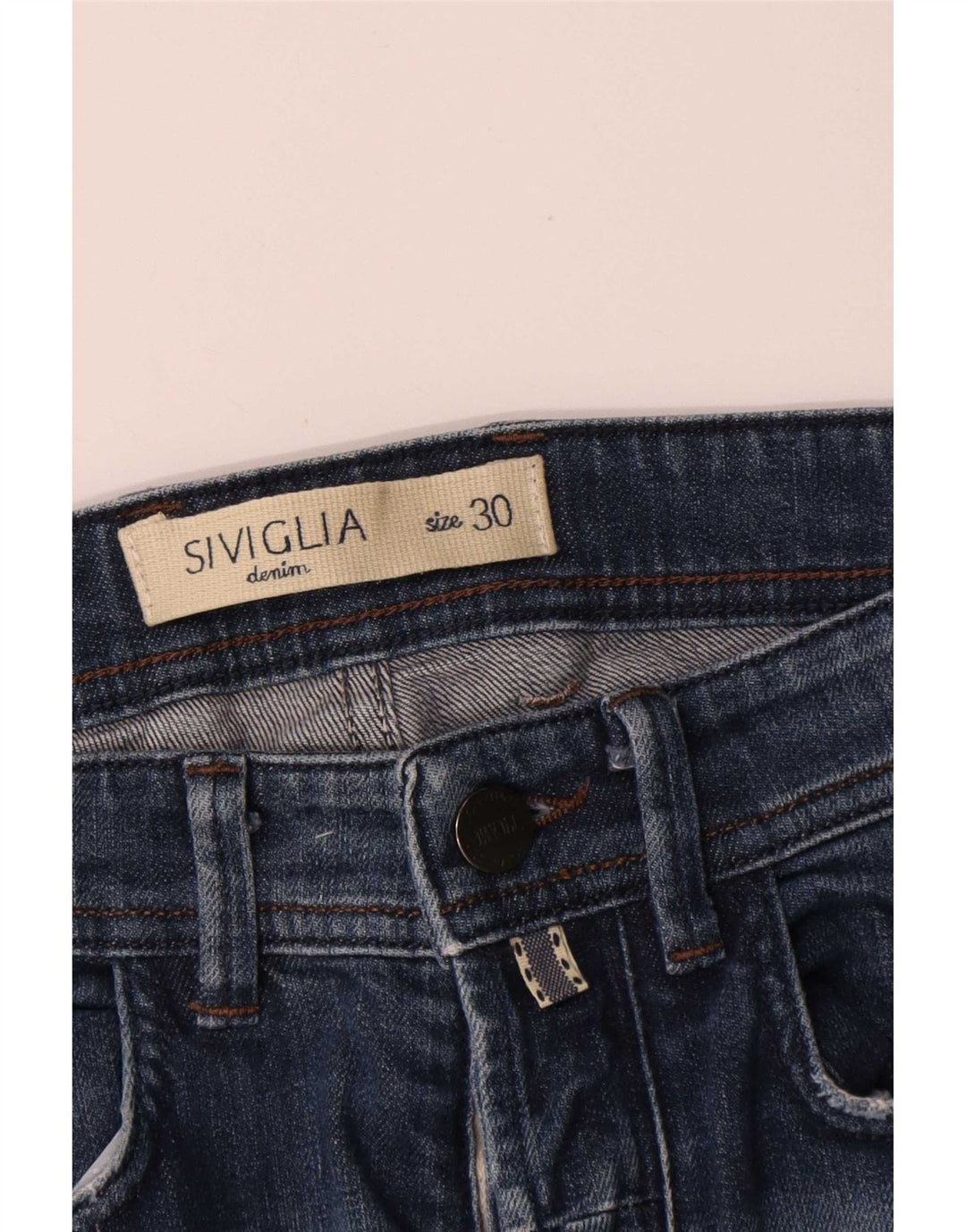 SIVIGLIA Mens Straight Jeans W30 L30 Blue Cotton