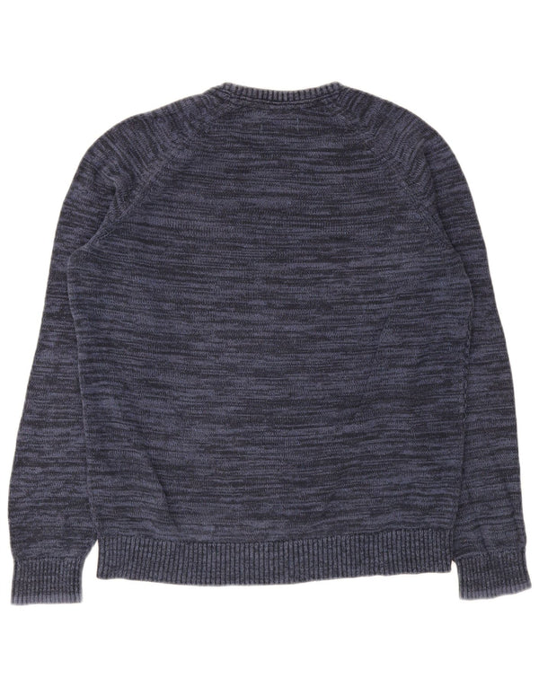 Jack & Jones Mens Crew Neck Jumper Sweater XL Navy Blue Cotton