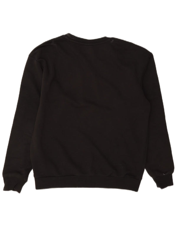 Puma Womens Graphic Oversized Sweatshirt Jumper UK 6 XS Black Cotton
