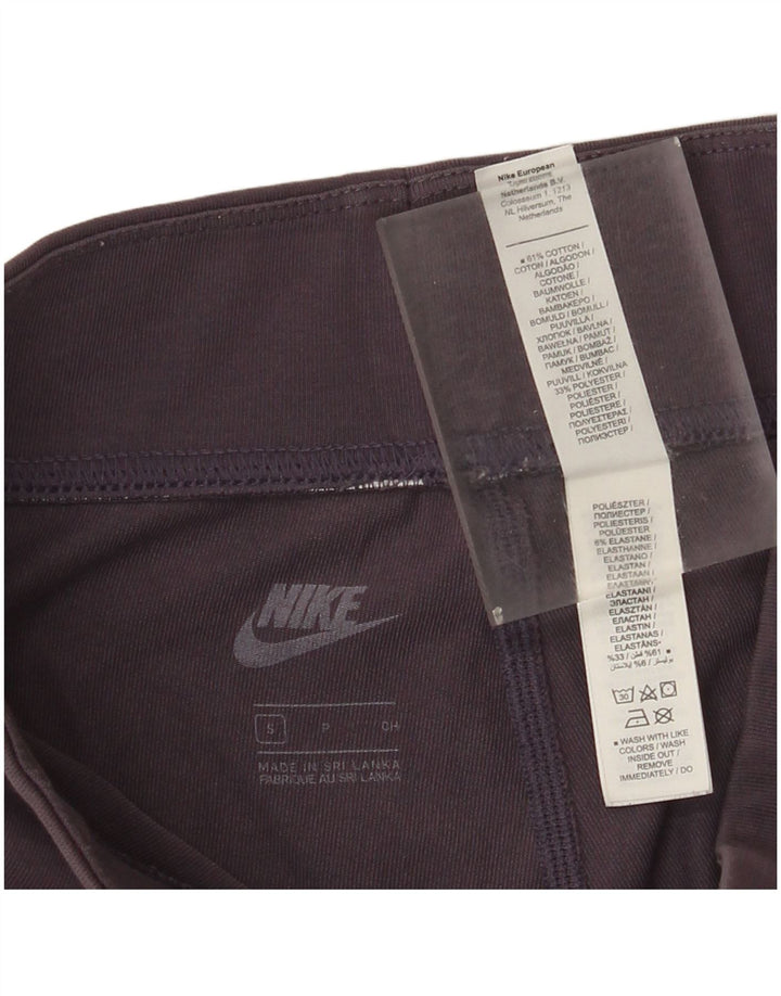 Nike Womens Leggings UK 10 Small Purple Cotton