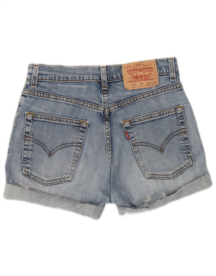 LEVI'S Womens 525 Denim Shorts W28 Medium Blue Cotton