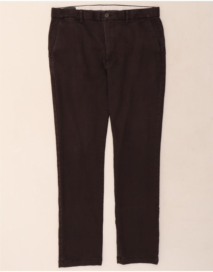 Marks & Spencer Mens Slim Chino Trousers W36 L33 Brown Cotton