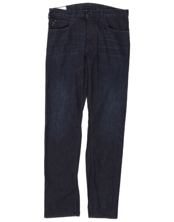 Emporio Armani Mens Slim Jeans W31 L32 Navy Blue Cotton