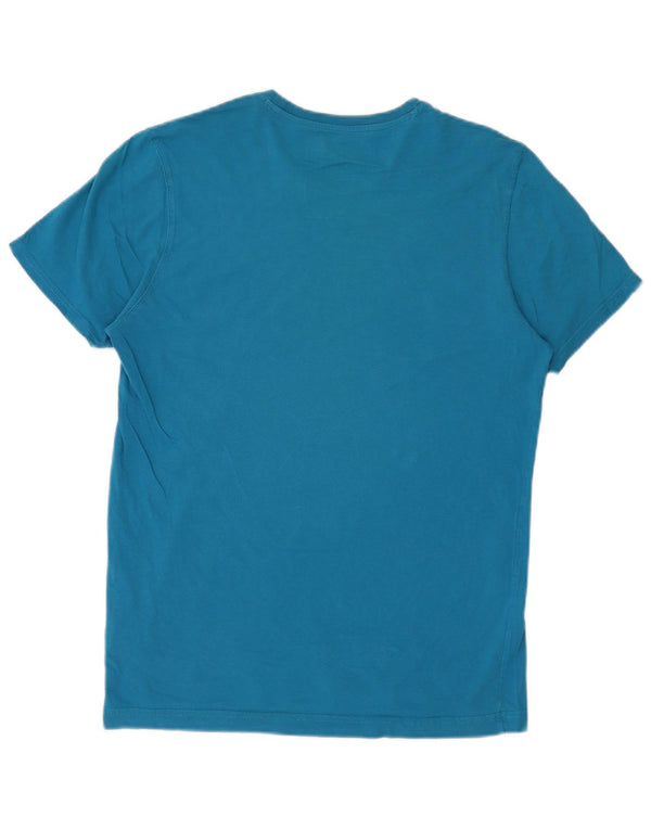 Napapijri Mens Geographic Graphic T-Shirt Top Medium Blue Cotton