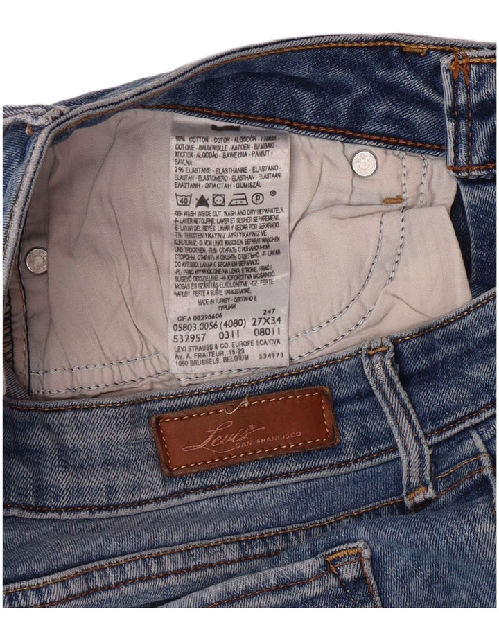 LEVI'S Womens Slim Jeans W27 L28 Blue Cotton