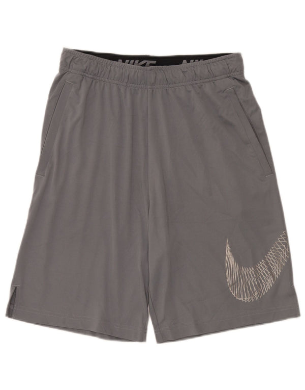 Nike Mens Dri Fit Graphic Sport Shorts Medium Grey Polyester