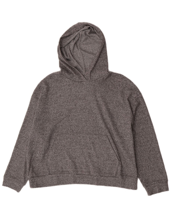Marks & Spencer Womens Oversized Hoodie Jumper UK 18 XL Grey Flecked