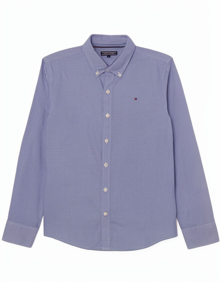 Tommy Hilfiger Boys Shirt 11-12 Years Blue Cotton