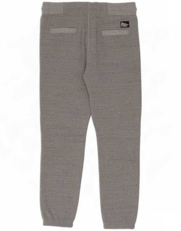 Superdry Mens Slim Fit Tracksuit Trousers Joggers Large Grey Flecked Cotton