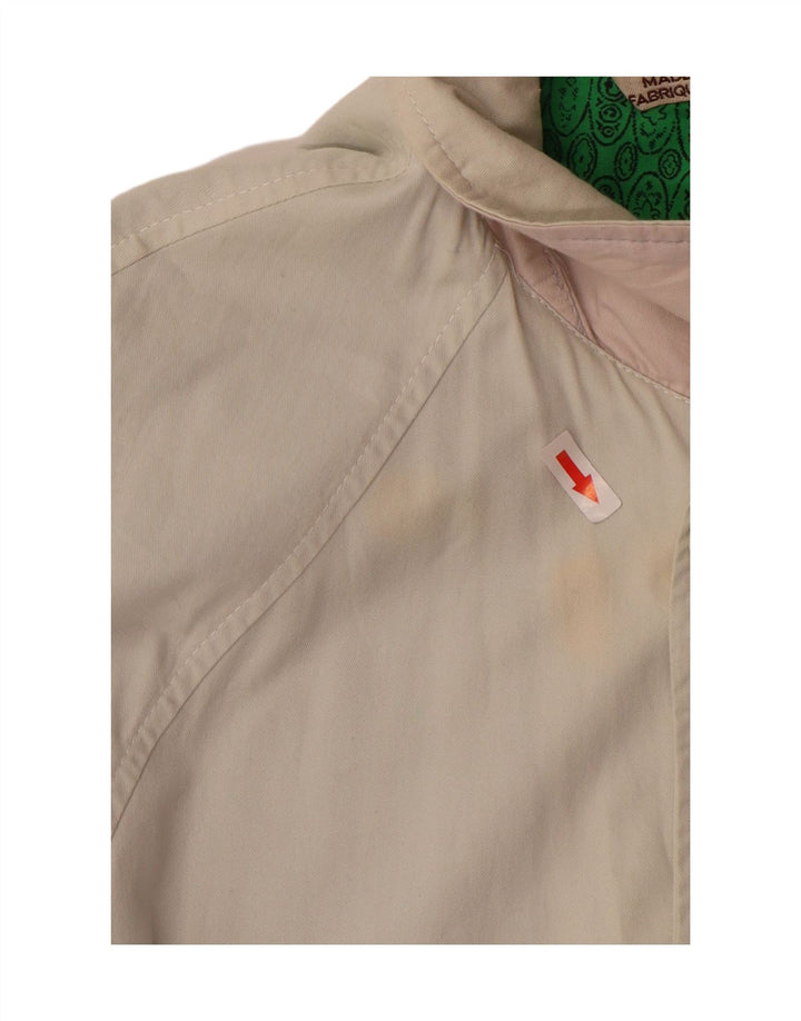 Stratos Mens Overcoat UK 40 Large Beige Cotton
