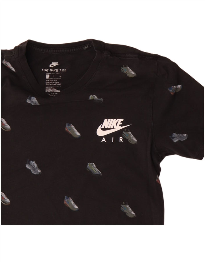Nike Mens Athletic Cut Graphic T-Shirt Top Small Black Cotton