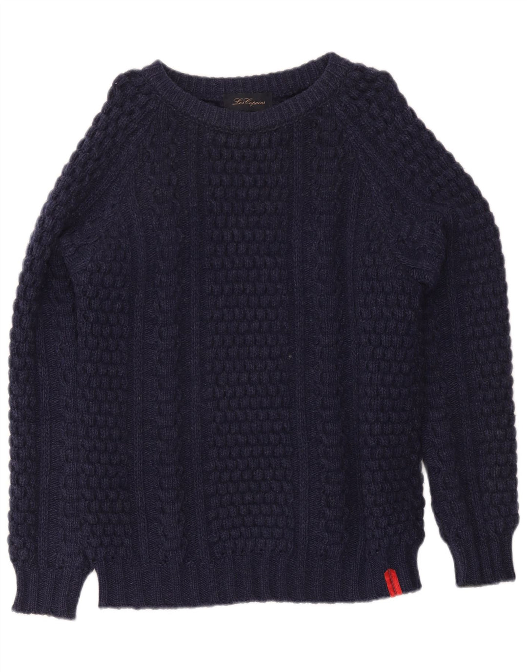 Les Copains Mens Regular Fit Crew Neck Jumper Sweater Small Navy Blue