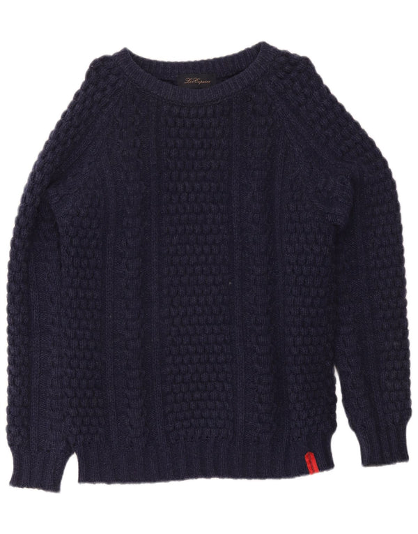 Les Copains Mens Regular Fit Crew Neck Jumper Sweater Small Navy Blue