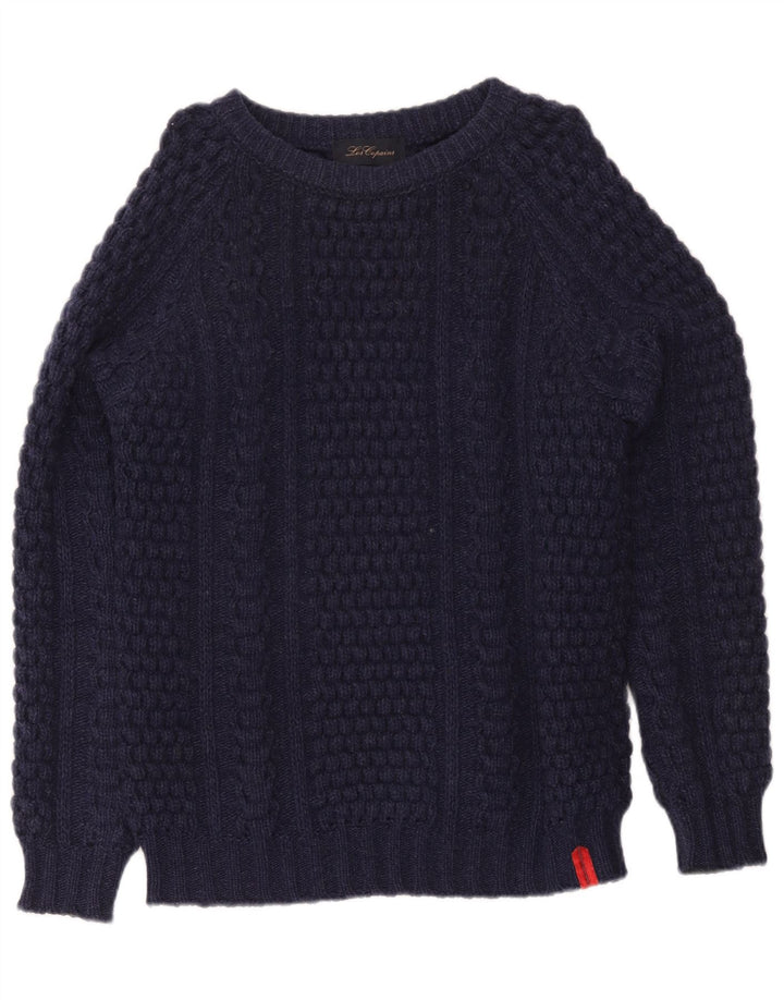 Les Copains Mens Regular Fit Crew Neck Jumper Sweater Small Navy Blue