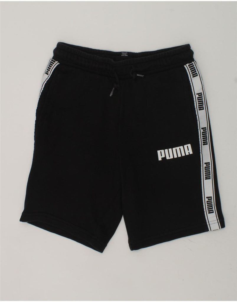 PUMA Boys Graphic Sport Shorts 9-10 Years Black | Vintage Puma | Thrift | Second-Hand Puma | Used Clothing | Messina Hembry 