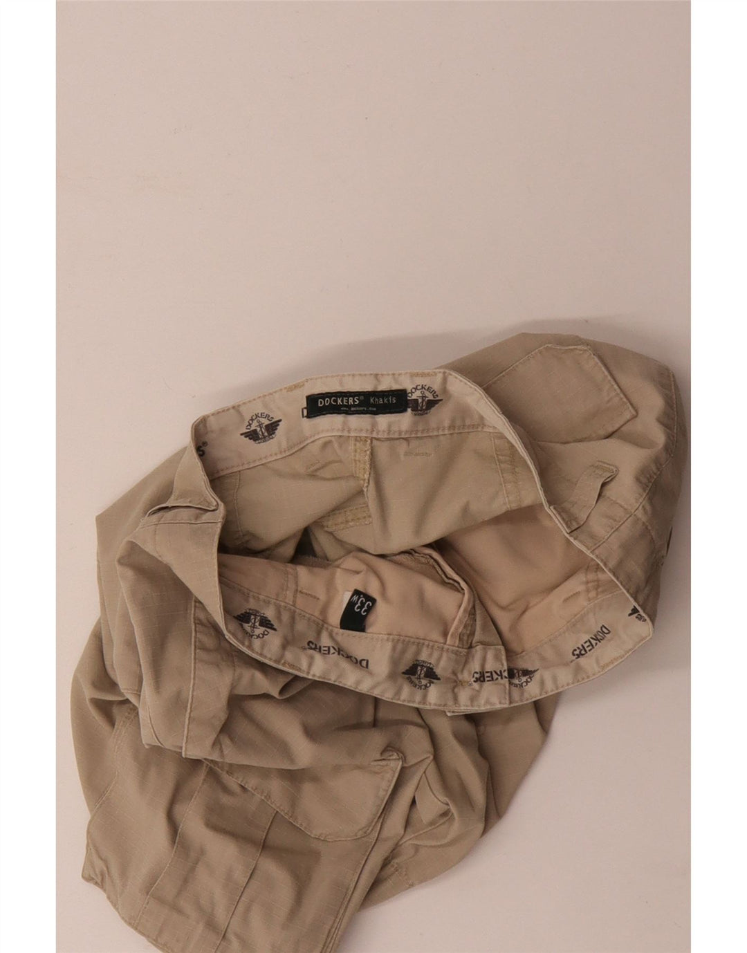 DOCKERS Womens Khakis Cargo Shorts W33 Medium Beige