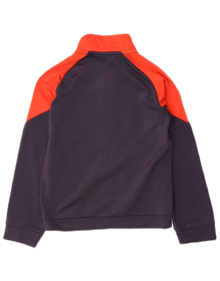 Puma Boys Graphic Tracksuit Top Jacket 7-8 Years Navy Blue Colourblock
