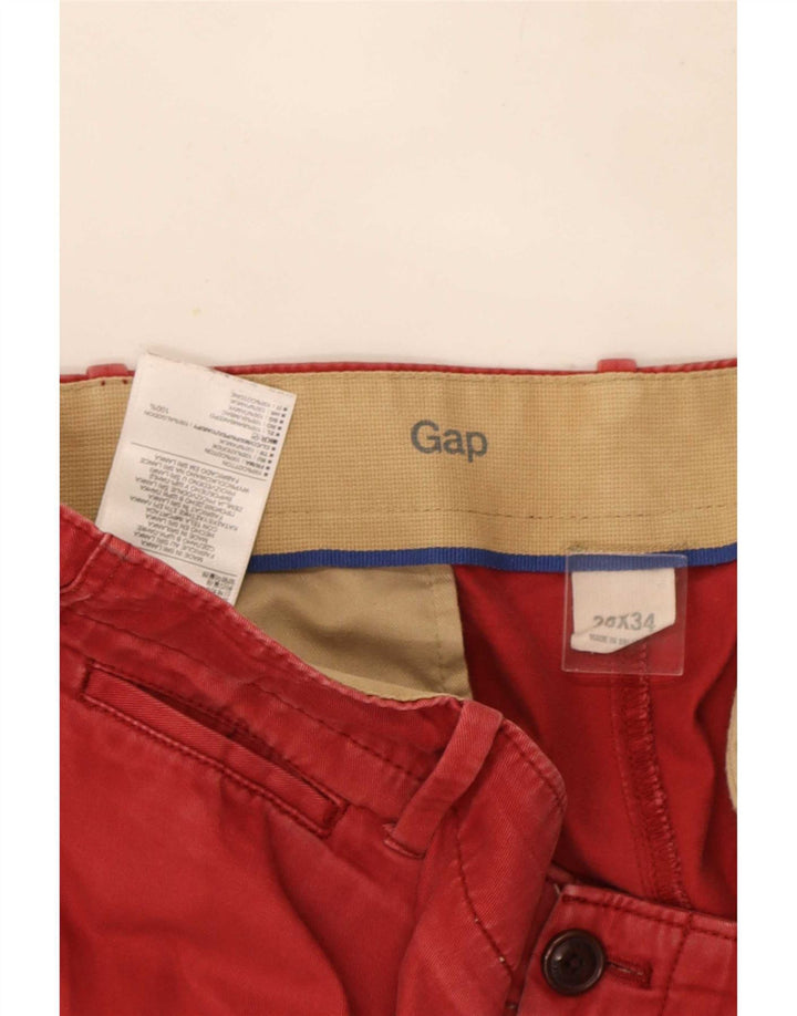 Gap Mens Slim Chino Trousers W36 L34 Red Cotton