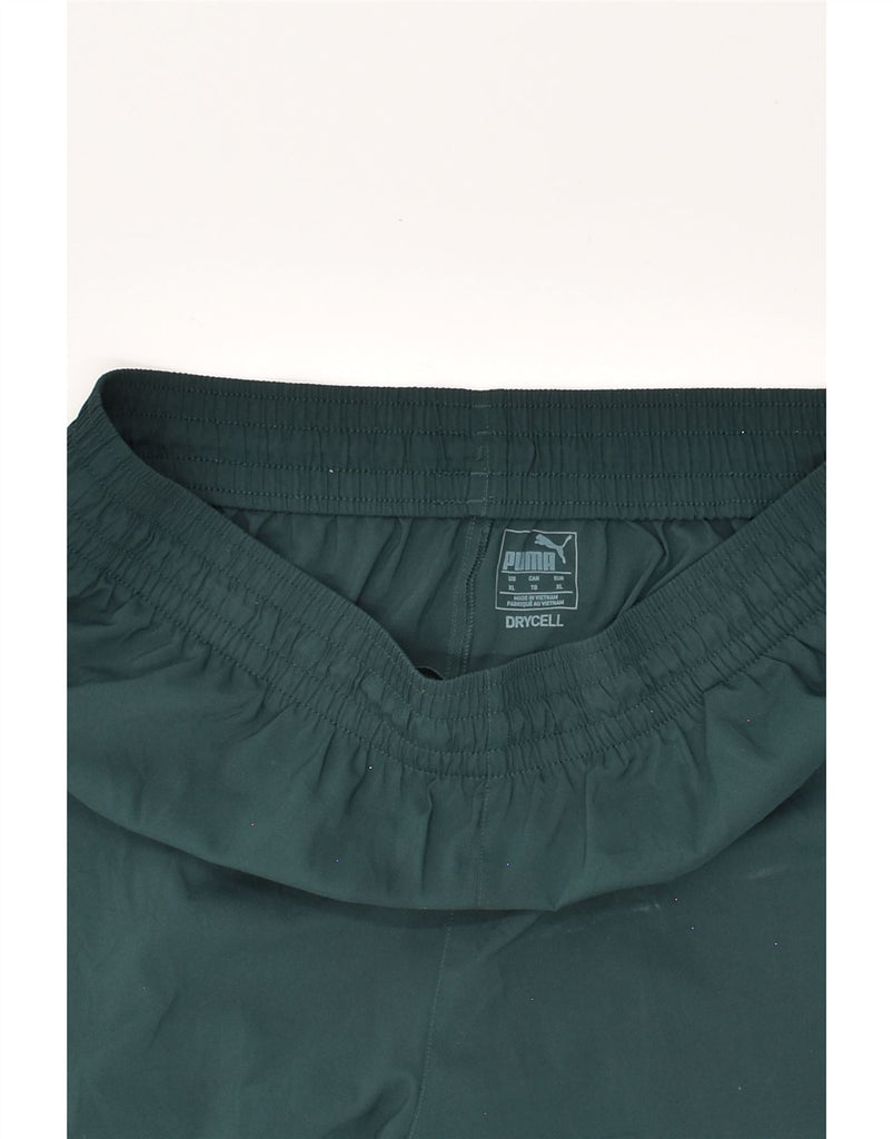 PUMA Mens Sport Shorts XL Green Polyester | Vintage Puma | Thrift | Second-Hand Puma | Used Clothing | Messina Hembry 