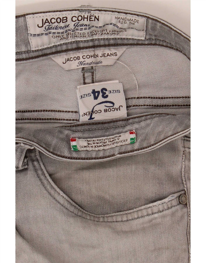 Jacob Cohen Mens Slim Jeans W34 L30 Grey Cotton