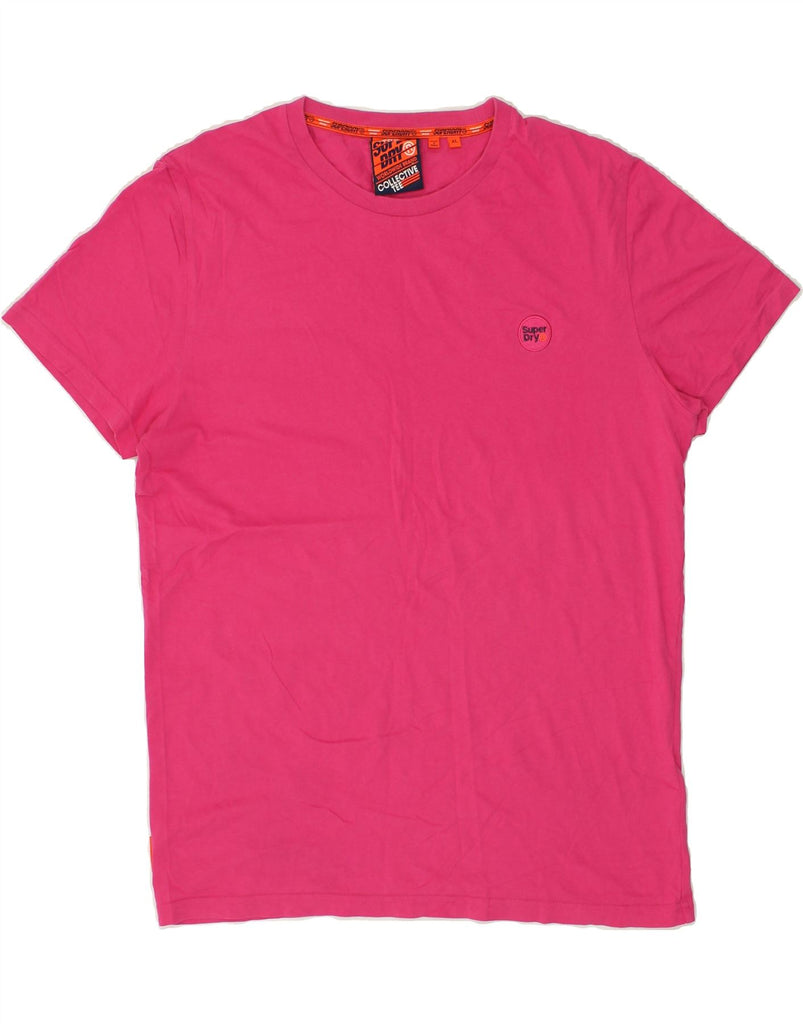SUPERDRY Mens T-Shirt Top XL Pink Cotton | Vintage Superdry | Thrift | Second-Hand Superdry | Used Clothing | Messina Hembry 