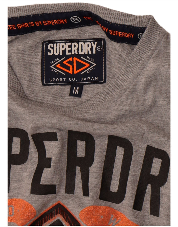 Superdry Mens Graphic T-Shirt Top Medium Grey