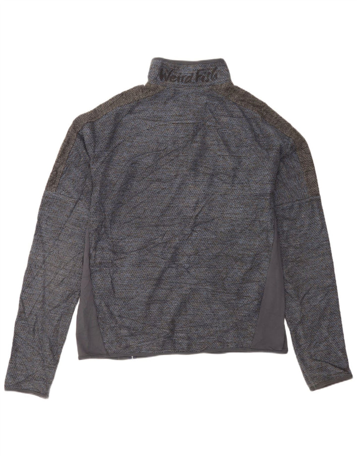 Weird Fish Mens Tracksuit Top Jacket Large Blue Colourblock Polyester