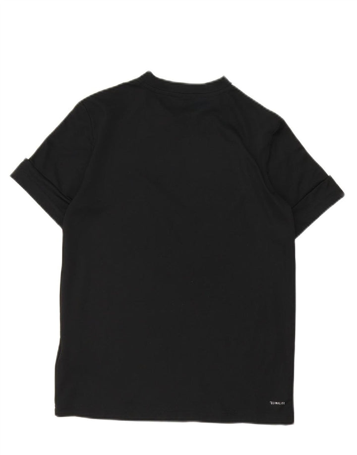 ADIDAS Boys Climalite Graphic T-Shirt Top 11-12 Years Medium  Black