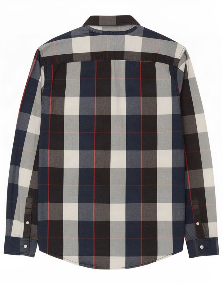 Levi's Mens Shirt Large Navy Blue Plaid Cotton