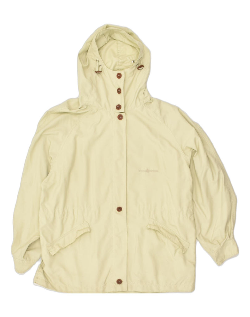 MARINA YACHTING Womens Hooded Windbreaker Jacket UK 12 Medium Beige | Vintage Marina Yachting | Thrift | Second-Hand Marina Yachting | Used Clothing | Messina Hembry 