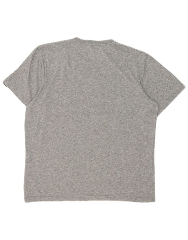 Adidas Mens Graphic T-Shirt Top Large Grey Flecked Cotton