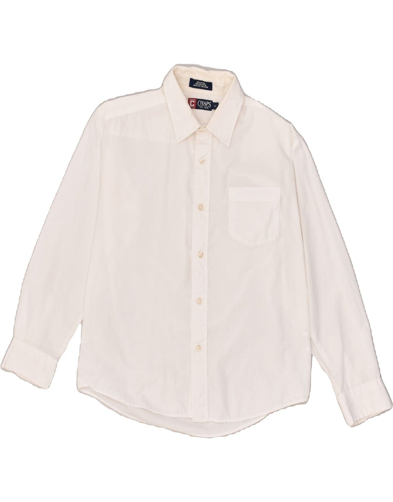 CHAPS Boys Shirt 13-14 Years White Cotton | Vintage Chaps | Thrift | Second-Hand Chaps | Used Clothing | Messina Hembry 