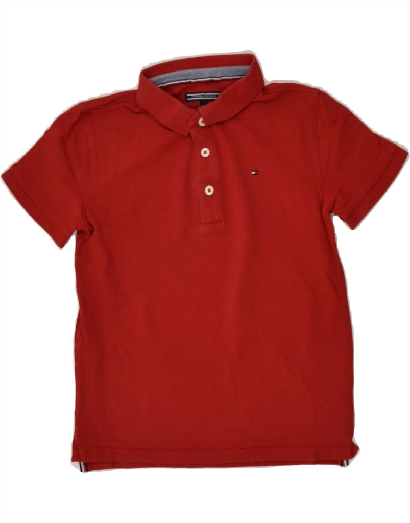 TOMMY HILFIGER Boys Polo Shirt 9-10 Years Red Cotton | Vintage Tommy Hilfiger | Thrift | Second-Hand Tommy Hilfiger | Used Clothing | Messina Hembry 