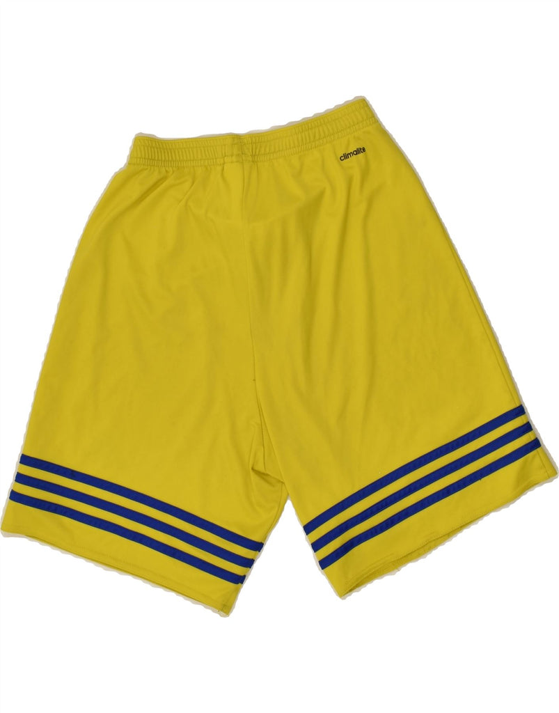 ADIDAS Mens Sport Shorts Small Yellow Polyester | Vintage Adidas | Thrift | Second-Hand Adidas | Used Clothing | Messina Hembry 