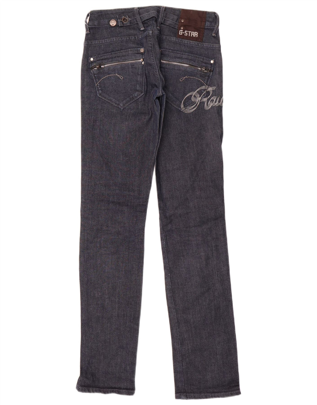 G-STAR Womens Straight Jeans W26 L32 Navy Blue Cotton