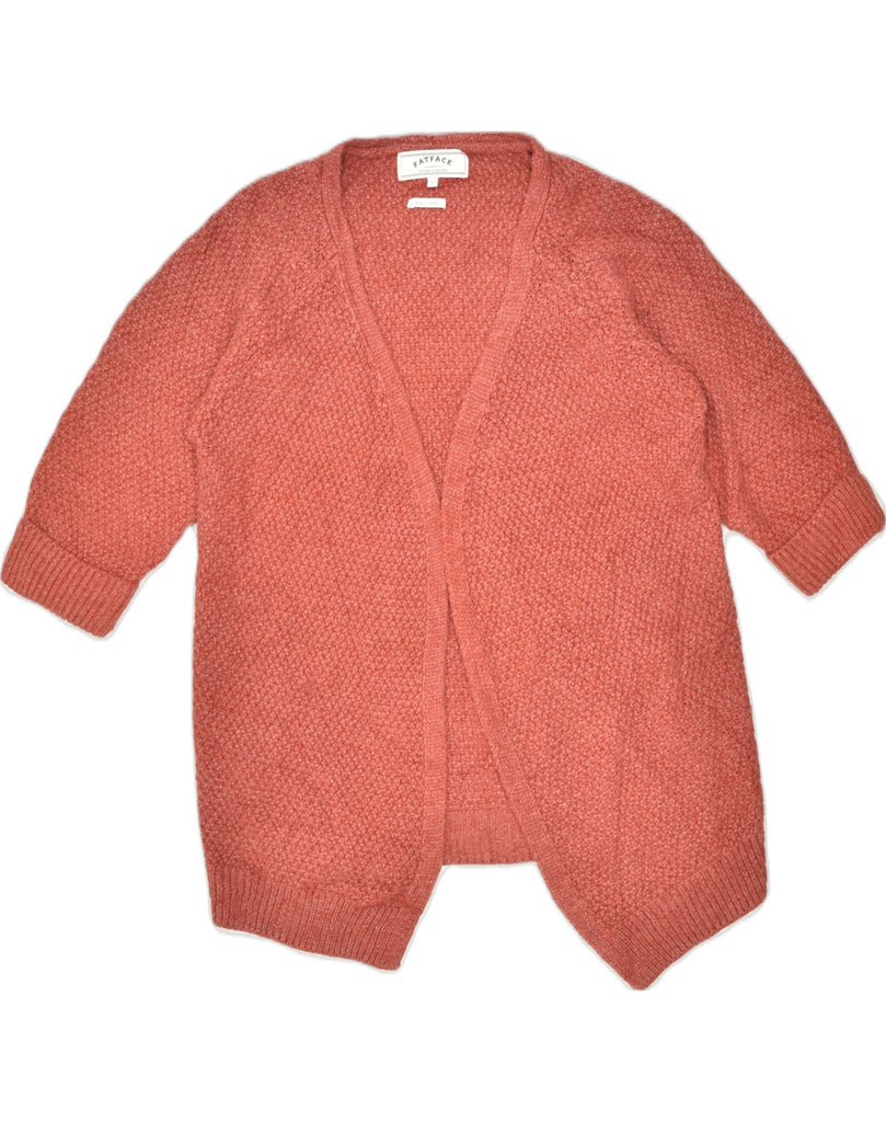 FAT FACE Womens Open Cardigan Sweater UK 10 Small Orange Viscose | Vintage | Thrift | Second-Hand | Used Clothing | Messina Hembry 