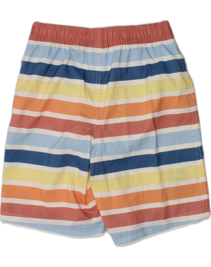 FAT FACE Boys Swimming Shorts 8-9 Years Multicoloured Striped Polyester | Vintage Fat Face | Thrift | Second-Hand Fat Face | Used Clothing | Messina Hembry 